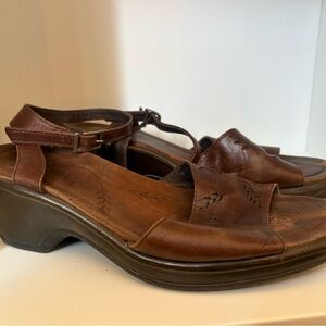 Dansko Brown Leather Women's Sandals